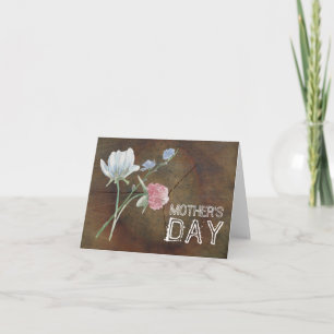 Tarjeta Rosas silvestres de roble Día de la Madre