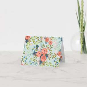Tarjeta Rosas silvestres Jardín floral Blank Notecard