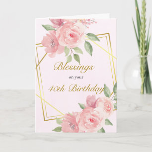 Tarjeta Rosas suaves de color rosa Ortodoxo Cristiano Cump