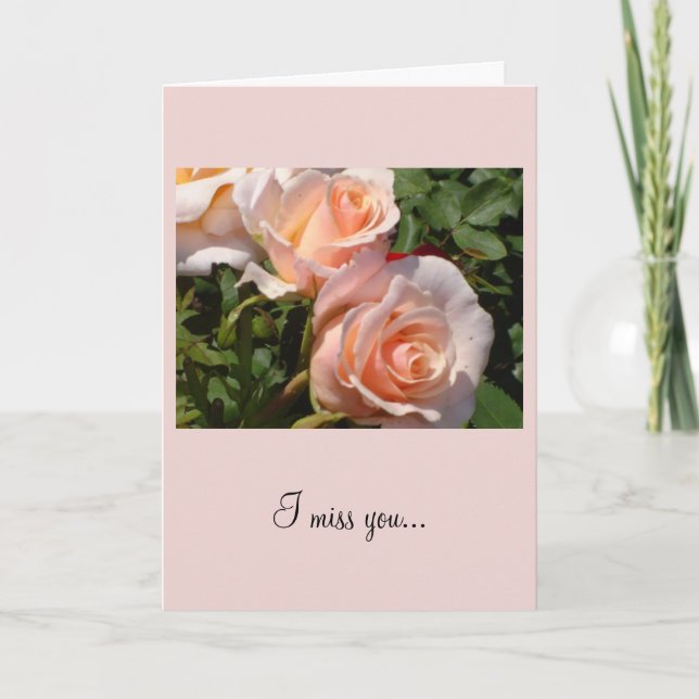 Tarjeta Rosas te extrañan (Anverso)