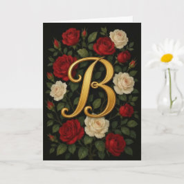 Tarjeta Rosas Trepadoras Encantadas Inicial “B”