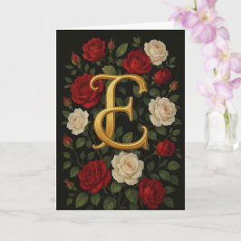 Tarjeta Rosas Trepadoras Encantadas Inicial “E”