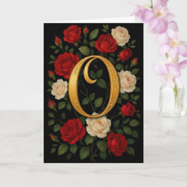 Tarjeta Rosas Trepadoras Encantadas Inicial “O”