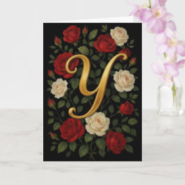 Tarjeta Rosas Trepadoras Encantadas Inicial “Y”