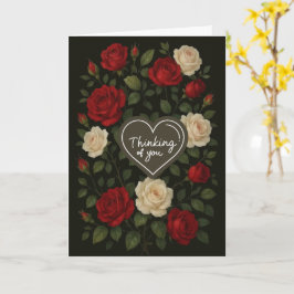 Tarjeta Rosas Trepadoras Encantadas: Pensando en Ti,