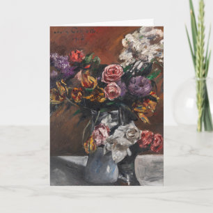 Tarjeta Rosas, tulipanes y lilacs   Lovis Corinth