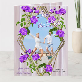 Tarjeta Rosas violetas del Purplish en seda magenta-rosada