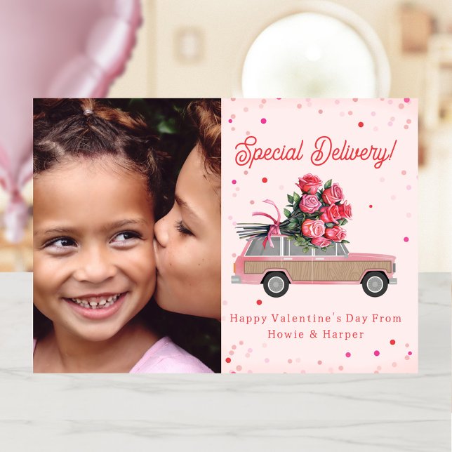 Tarjeta Rosas Wood SUV Foto Valentine (Subido por el creador)