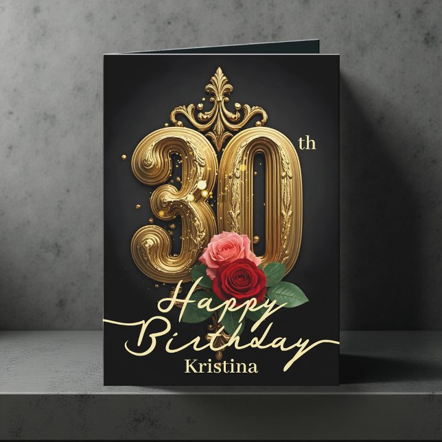 Tarjeta Rosas y el Barroco Dorado florecen por los 30 años (Subido por el creador)