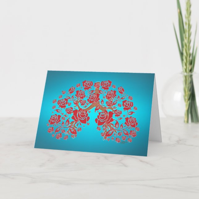 Tarjeta Rosas y esperanza (Anverso)