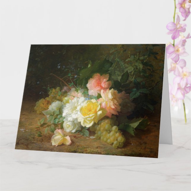 Tarjeta Rosas y Raisins, Jules Médard (Orquídea)