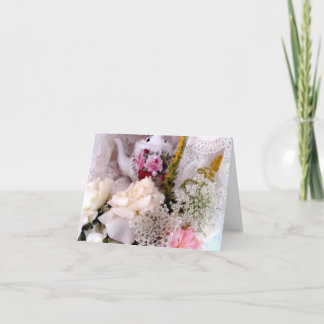 Tarjeta Rosas y tetera