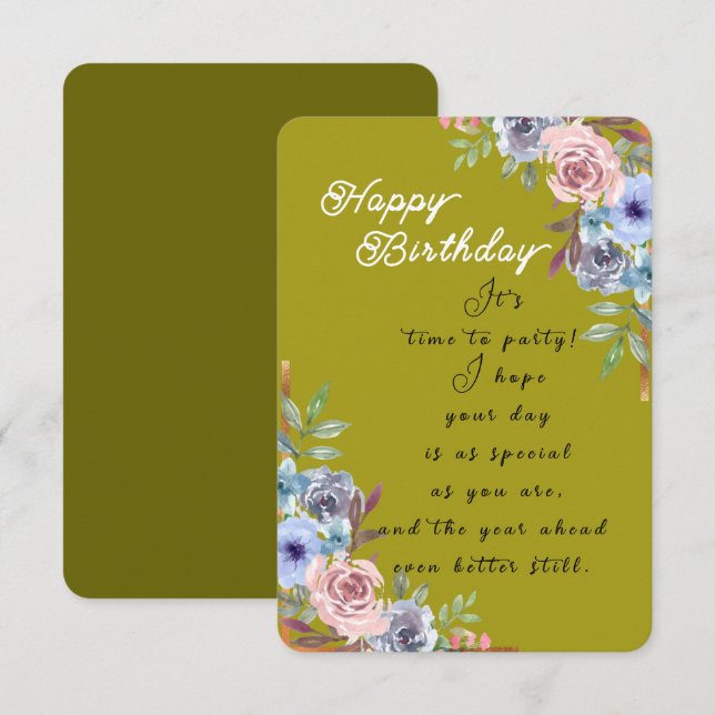 Tarjeta Rose bunch  (Anverso / Reverso)