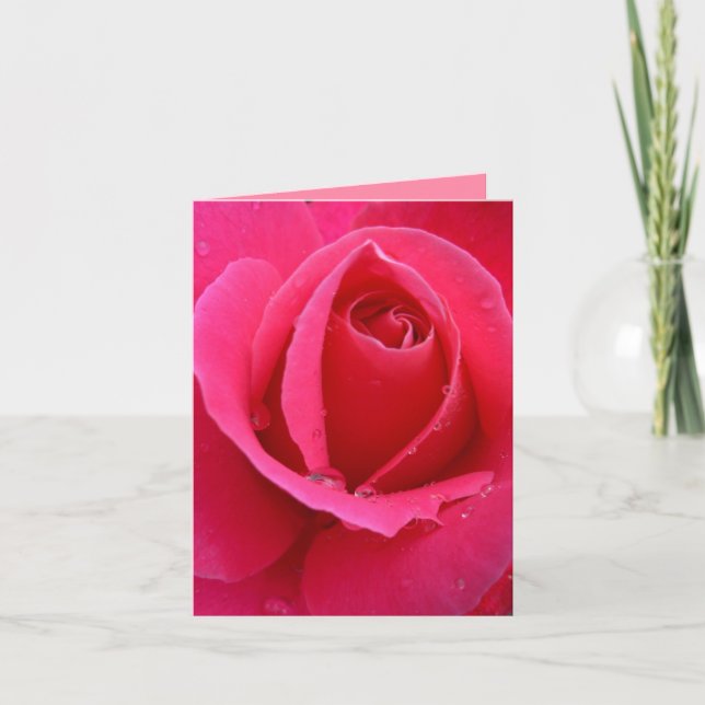 Tarjeta Rose Cards Pink Flowers Custom Greeting Card (Anverso)