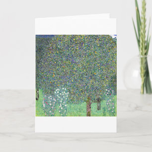 Tarjeta Rosebushes Bajo Los Árboles, Gustav Klimt