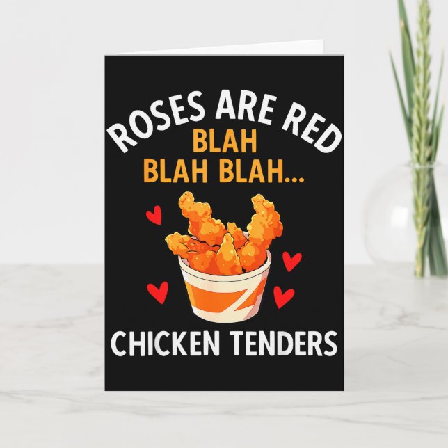 Tarjeta Roses Are Red Blah Blah Chicken Tenders Lover Vale (Anverso)