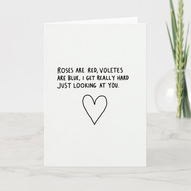 Tarjeta Roses Are Red Dirty Adult Card (Anverso)