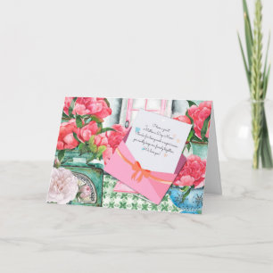 Tarjeta Roses Rojos Floral Carta sobre el día de la madre