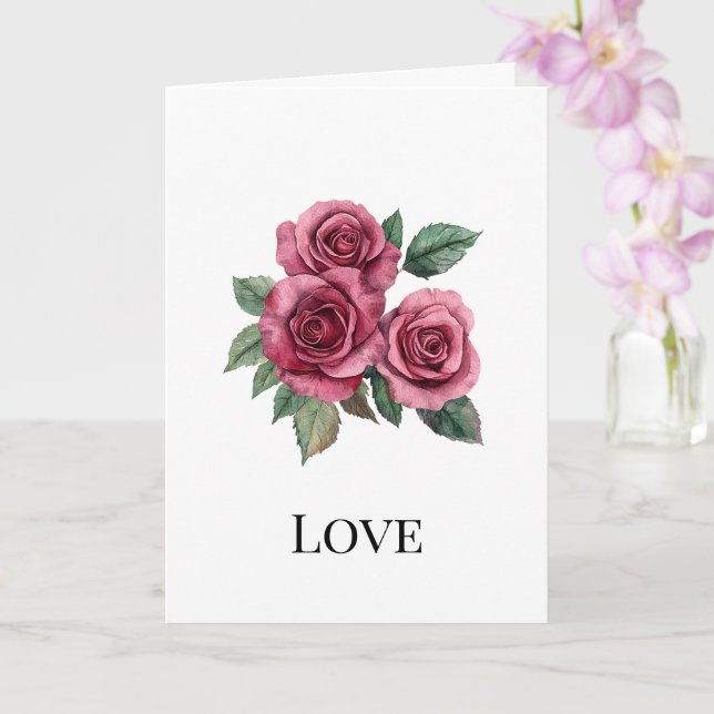 Tarjeta Roses Rojos Flores Amor (Orquídea)