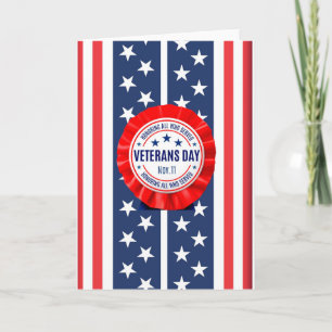 Tarjeta Rosette del Día de los Veteranos