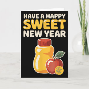 Tarjeta Rosh Hashaná Feliz Año Nuevo Dulce Oso Judío Miel