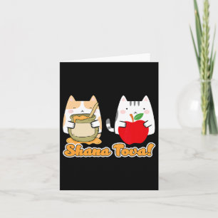 Tarjeta Rosh Hashana Para Gatos Kawaii - Feliz Judío