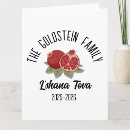 Tarjeta Rosh Hashanah Año Nuevo Judío Nombre Personalizado