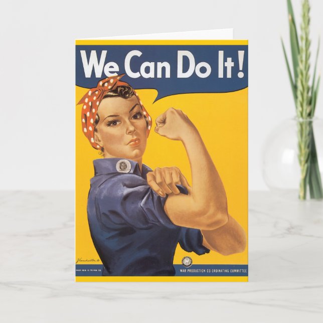 Tarjeta Rosie the Riveter "Podemos hacerlo" (Anverso)