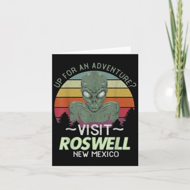 Tarjeta Roswell New Mexico Alien Head Funny Souvenir Quote (Anverso)