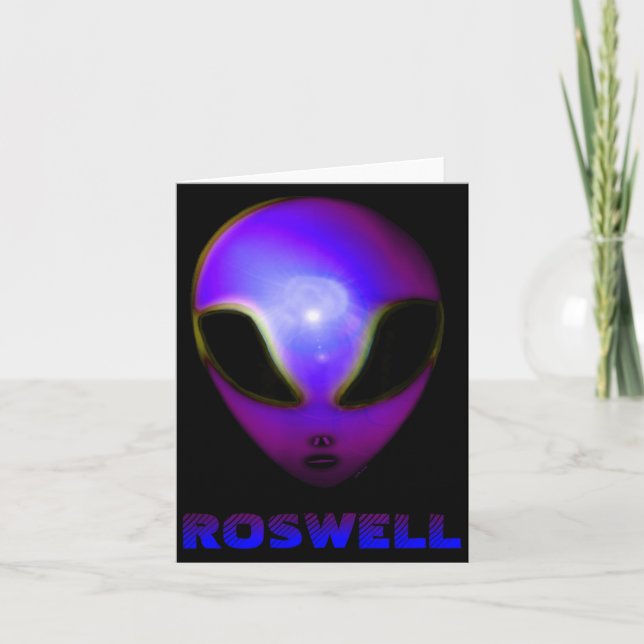 Tarjeta Roswell Nuevo México Alien (Anverso)