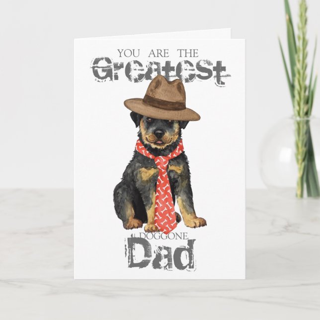 Tarjeta Rottweiler Dad (Anverso)