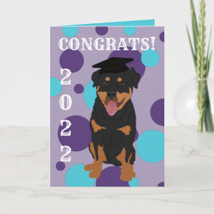 Tarjeta Rottweiler de graduación