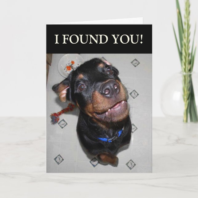 Tarjeta Rottweiler Funny de Birday Boy (Anverso)