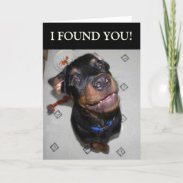 Tarjeta Rottweiler Funny de Birday Boy