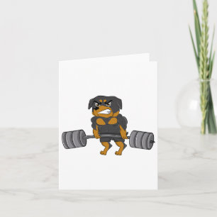 Tarjeta Rottweiler Halterofilia Bodybuilding Dog Shirt Fo