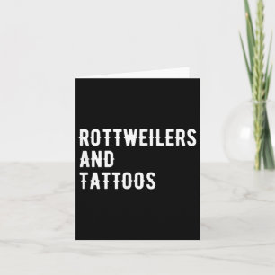 Tarjeta Rotuilers Y Tattoos Rottweiler Dueño Perro Tinta
