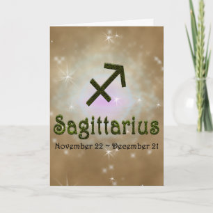 Tarjeta Rótulo Astrológico Sagittarius Zodiac