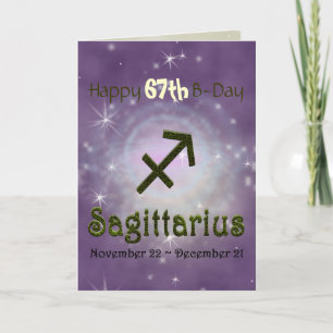 Tarjeta Rótulo Astrológico Sagittarius Zodiac