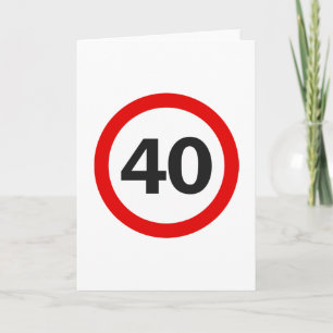 Tarjeta Rótulo de 40 Road