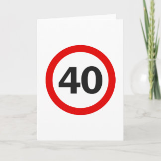 Tarjeta Rótulo de 40 Road