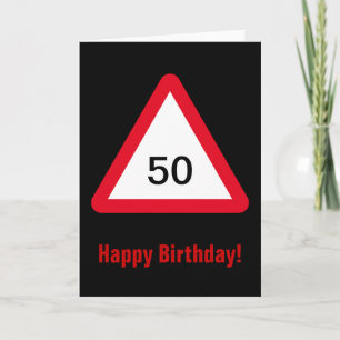 Tarjeta Rótulo de atención: 50 cumpleaños