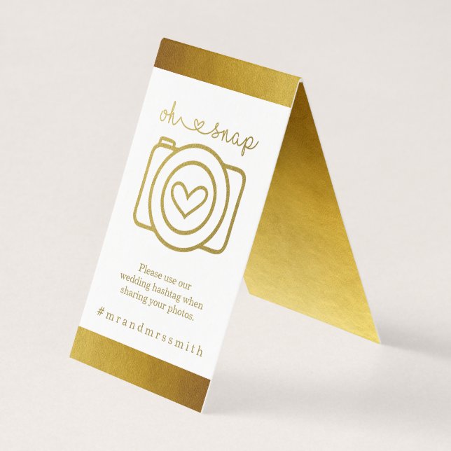 Tarjeta Rótulo de Hashtah - Boda de medios sociales person (Anverso)