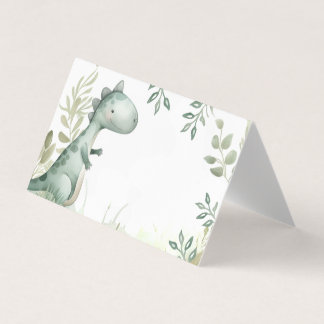 Tarjeta Rótulo de la mesa del niño de Dinosaurio One-A-Sau