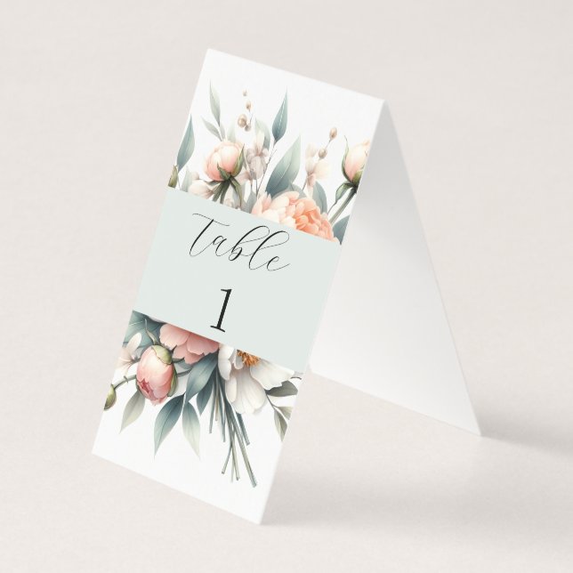 Tarjeta Rótulo de número de tabla de boda (Reverso)