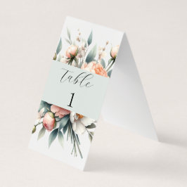 Tarjeta Rótulo de número de tabla de boda
