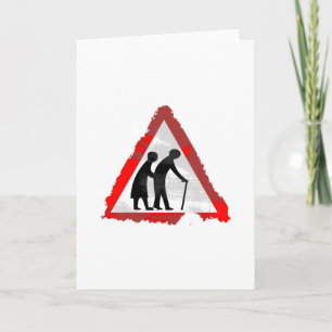 Tarjeta Rótulo de personas de edad avanzada