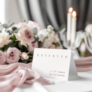 Tarjeta Rótulo reservado de Boda moderno minimalista