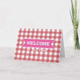 Tarjeta Rótulo rosa de cinta de borde blanco trenzado sin 