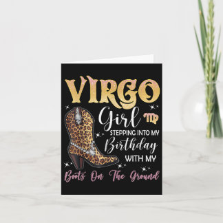 Tarjeta Rótulo Virgo Zodiac entrando en mi cumpleaños occi