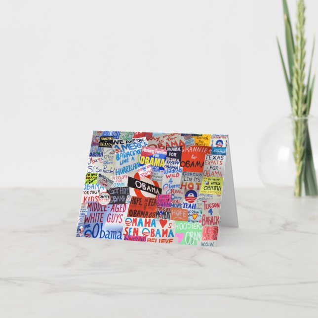 Tarjeta Rótulos de Obama del espacio en blanco Notecard de (Anverso)